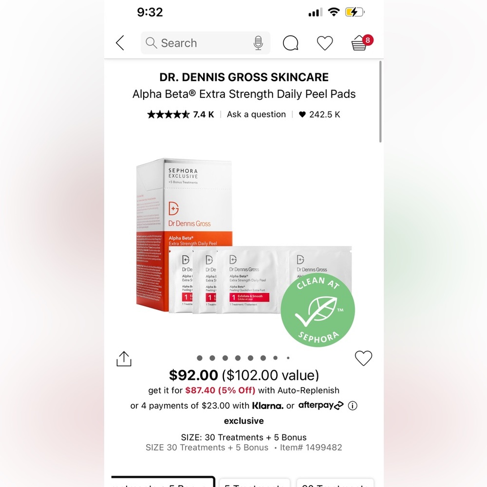 12! Dr. Dennis Gross Extra Strength Daily Peel Pads
